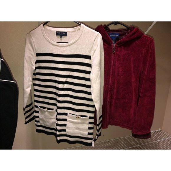 BUNDLE of Shirts Size Medium Short Long Sleeve Velour Jacket Coat Leggin… - Picture 2 of 4